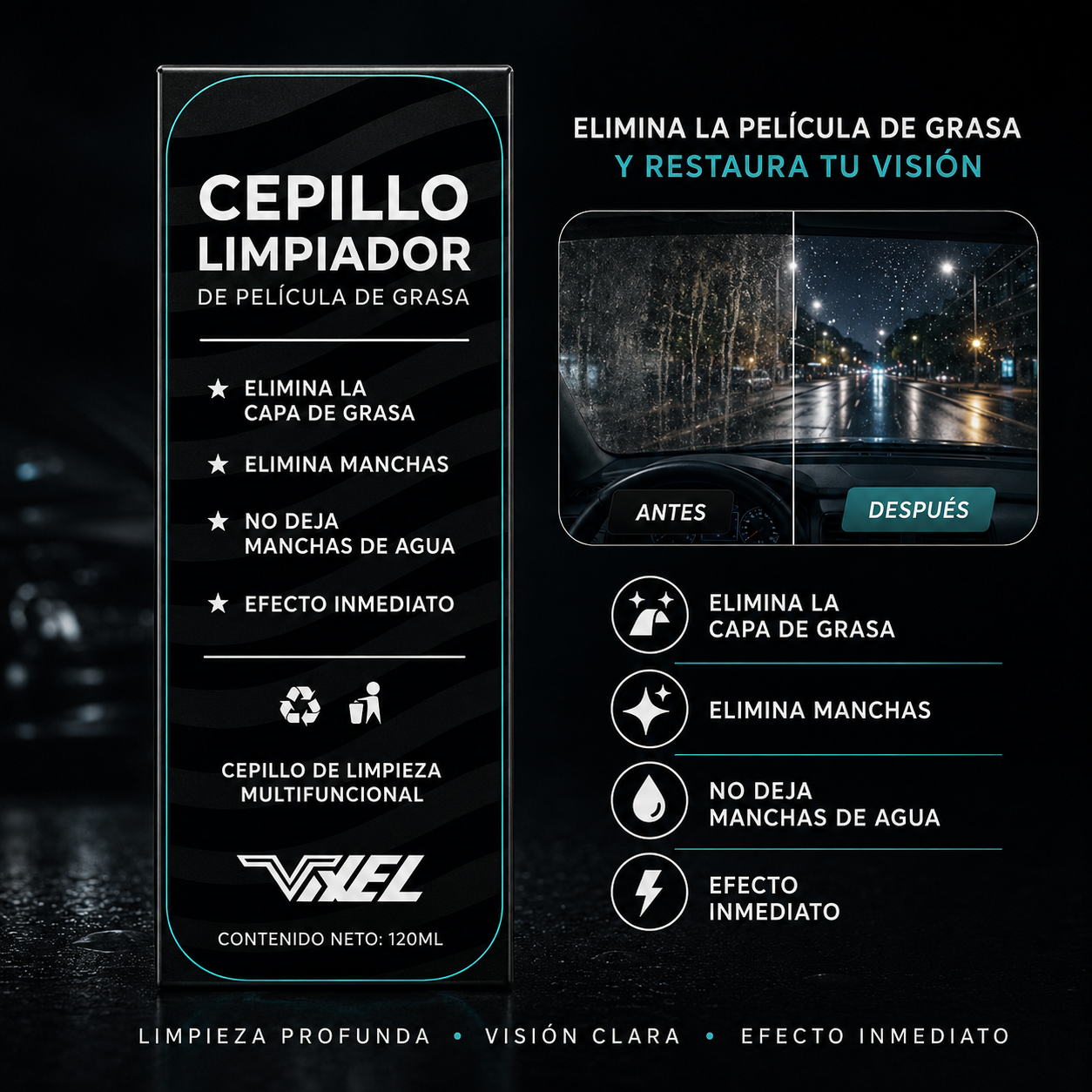 Cepillo Limpiador de Cristales